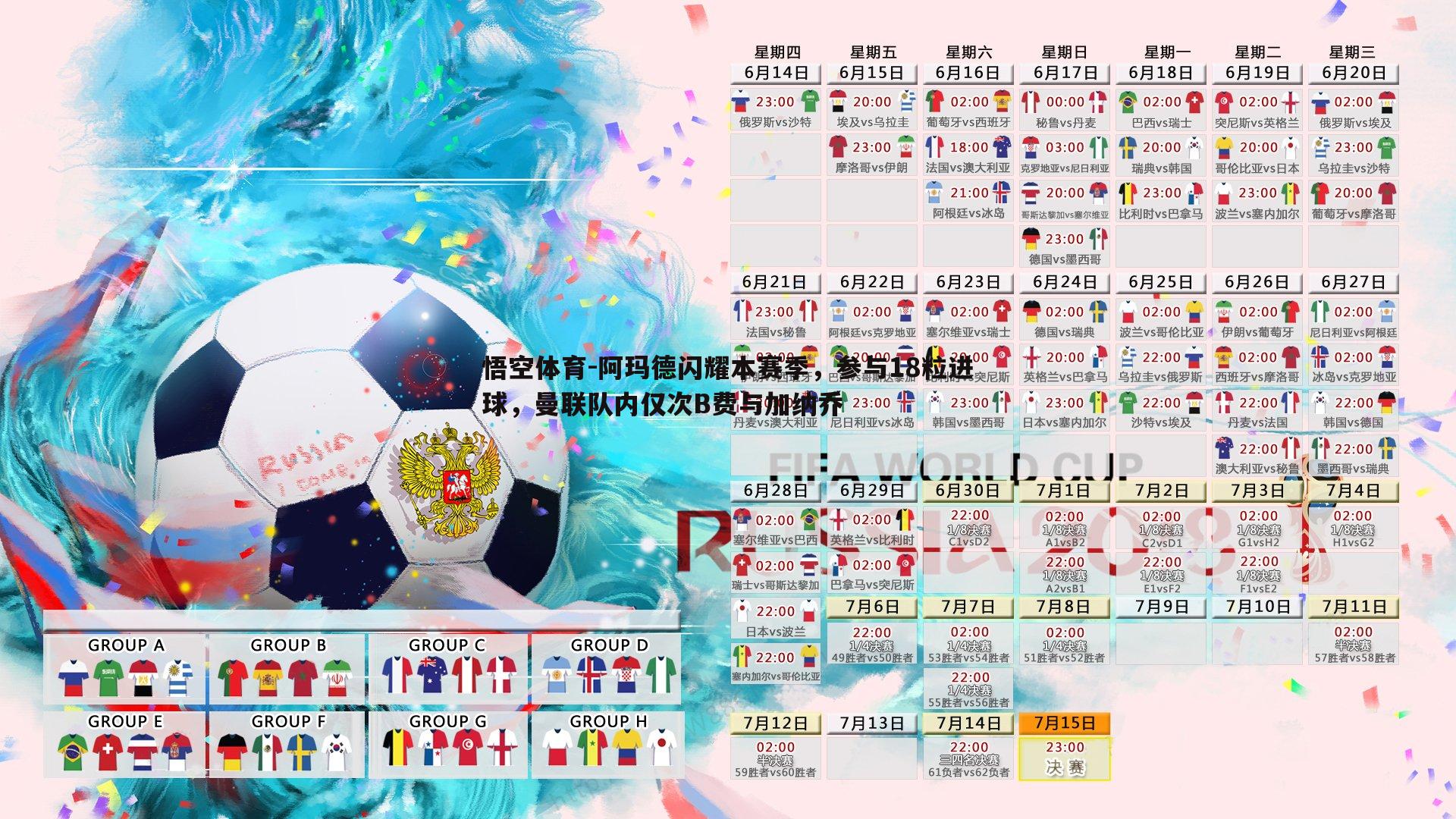 阿玛德闪耀本赛季，参与18粒进球，曼联队内仅次B费与加纳乔